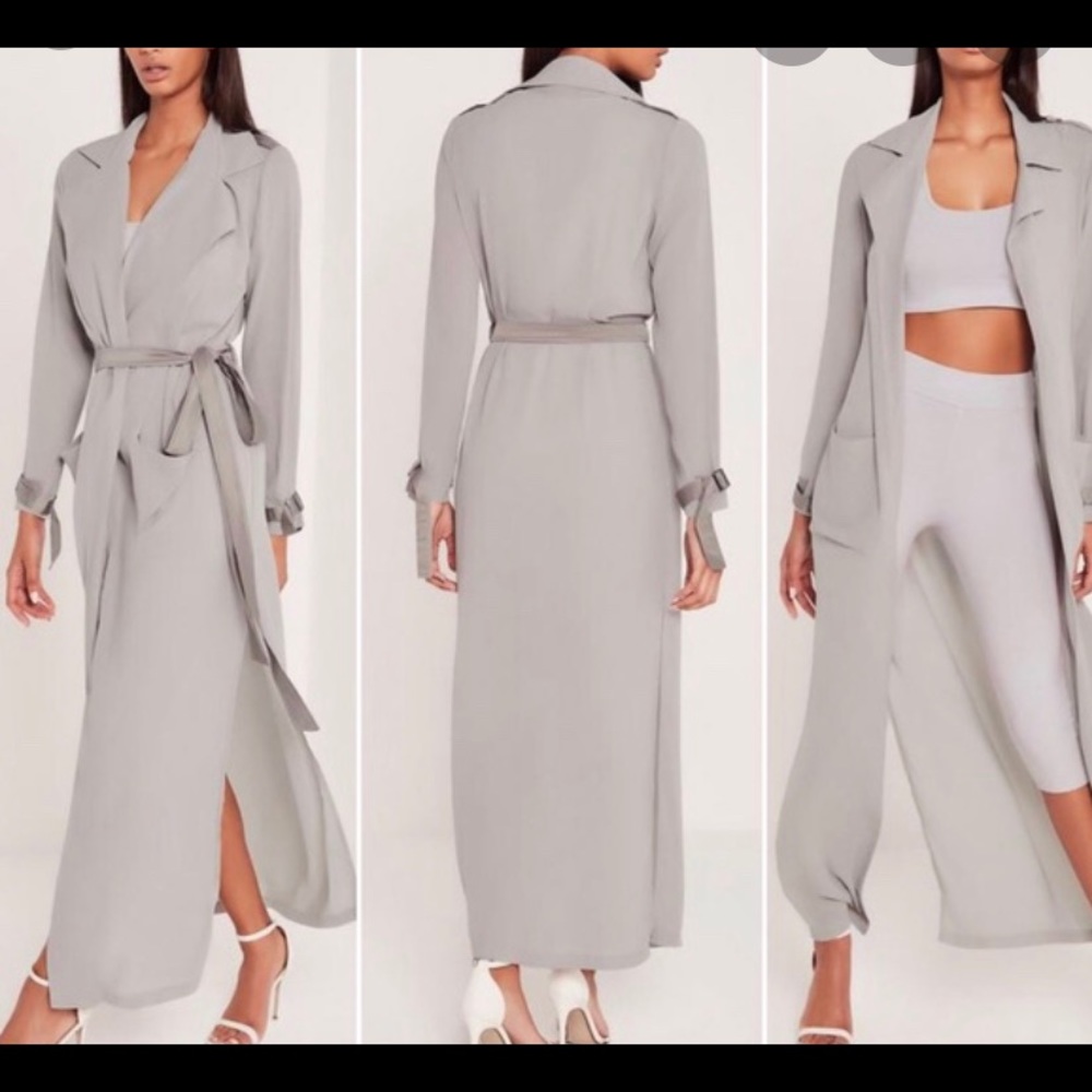 Carli Bybel Missguided Maxi Duster Coat